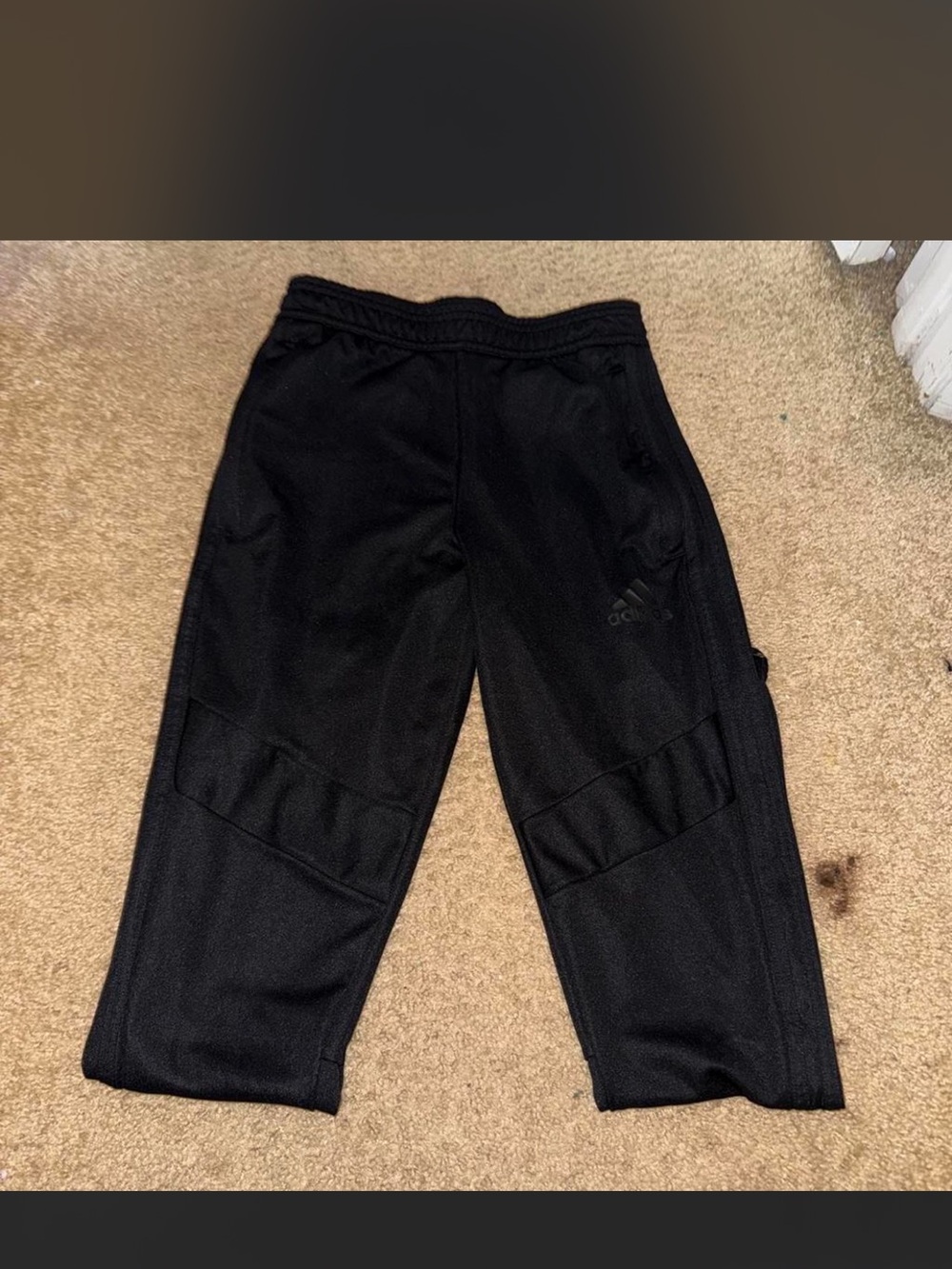 adidas mens Black Athletic Jogger Pants